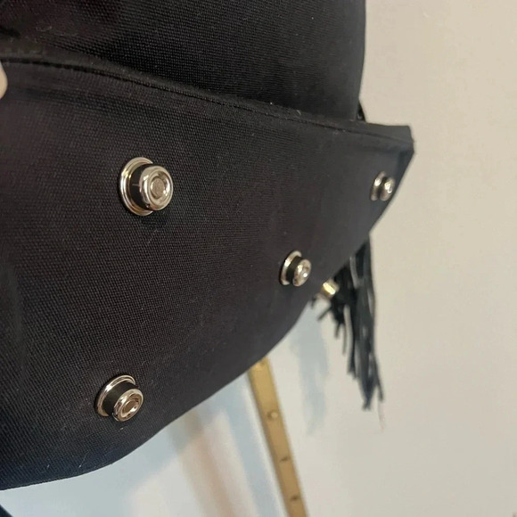 Raviani Black Fringe American Original Bronco Logo Tote Bag‎ Sold Out - Picture 6 of 12